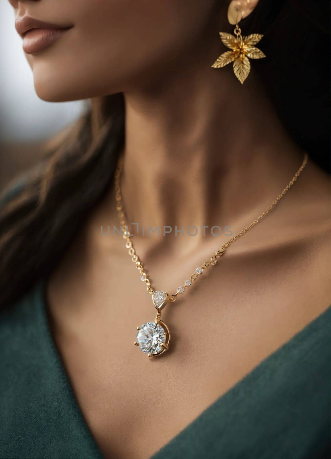 Diamond jewelry luxury and fashion jewelry. ai generative.
