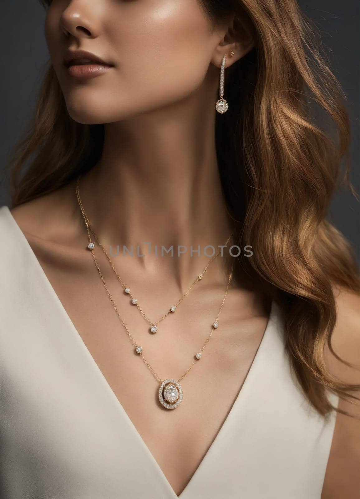 Diamond jewelry luxury and fashion jewelry. ai generative.