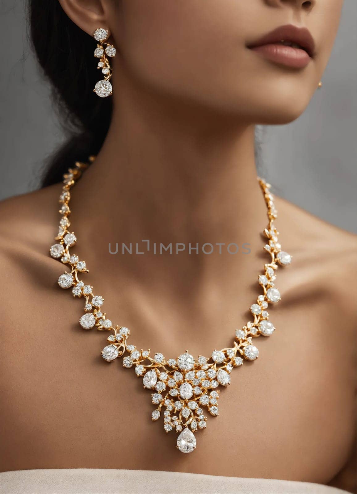 Diamond jewelry luxury and fashion jewelry. ai generative.
