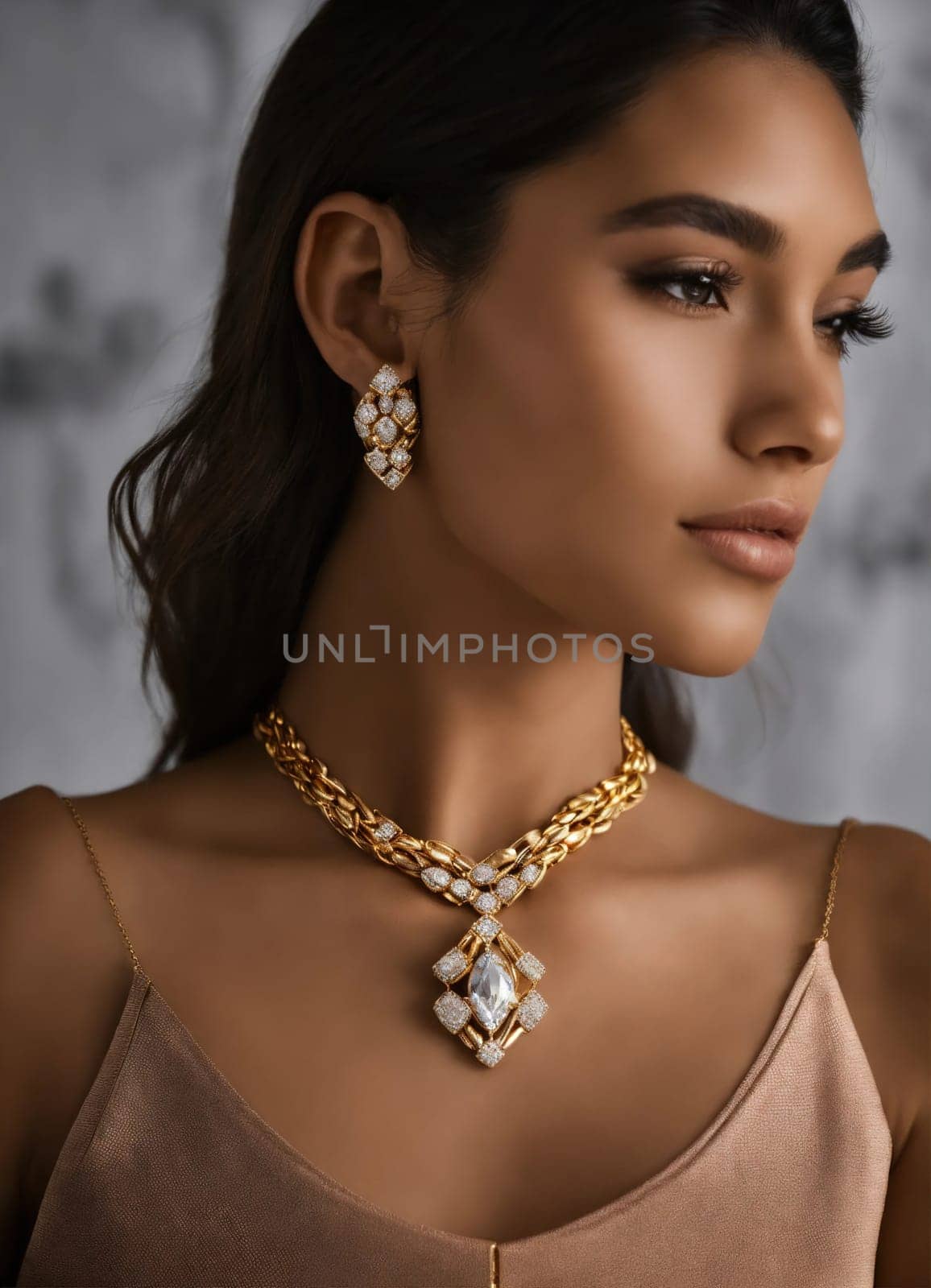 Diamond jewelry luxury and fashion jewelry. ai generative.