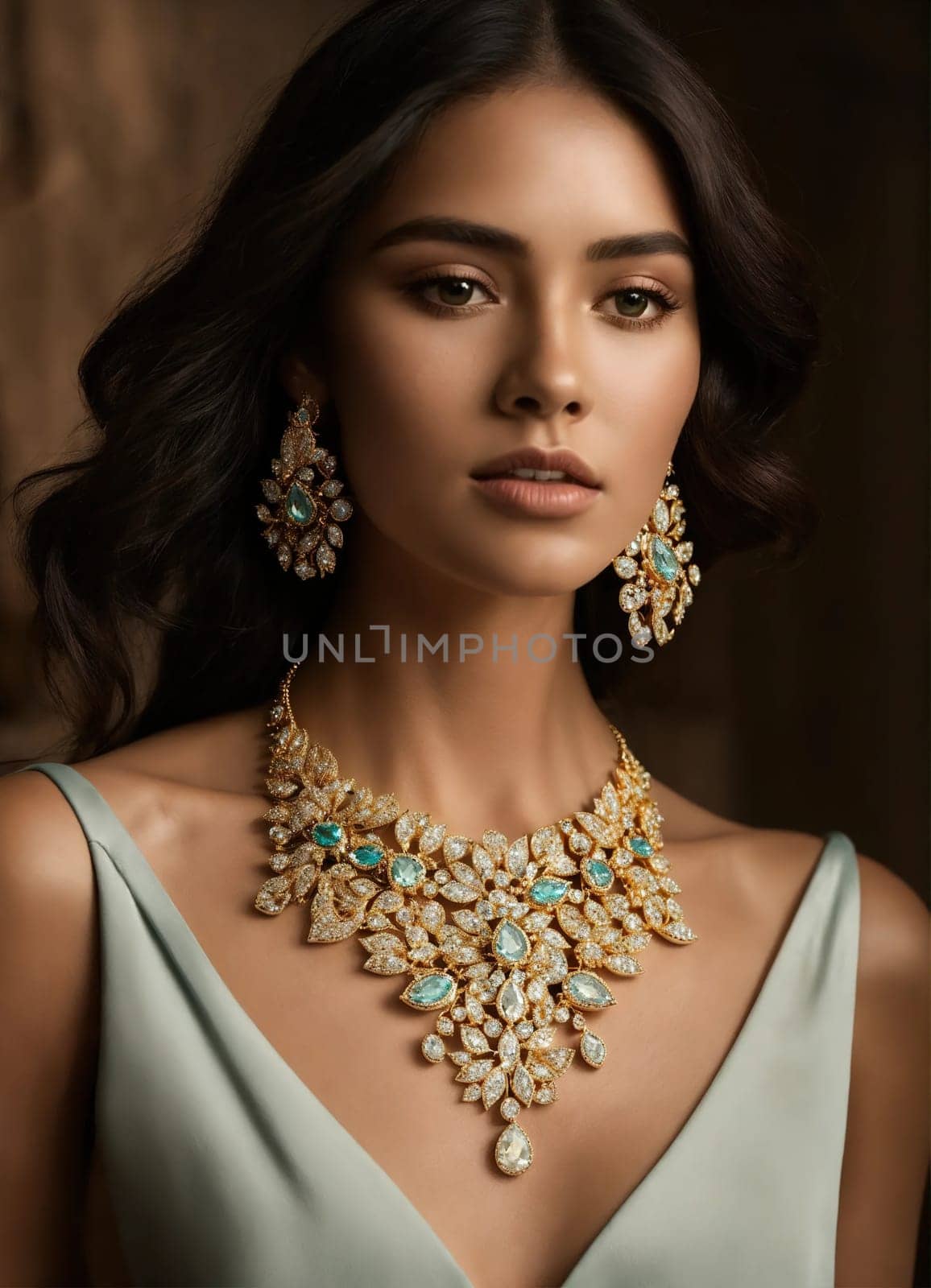 Diamond jewelry luxury and fashion jewelry. ai generative.