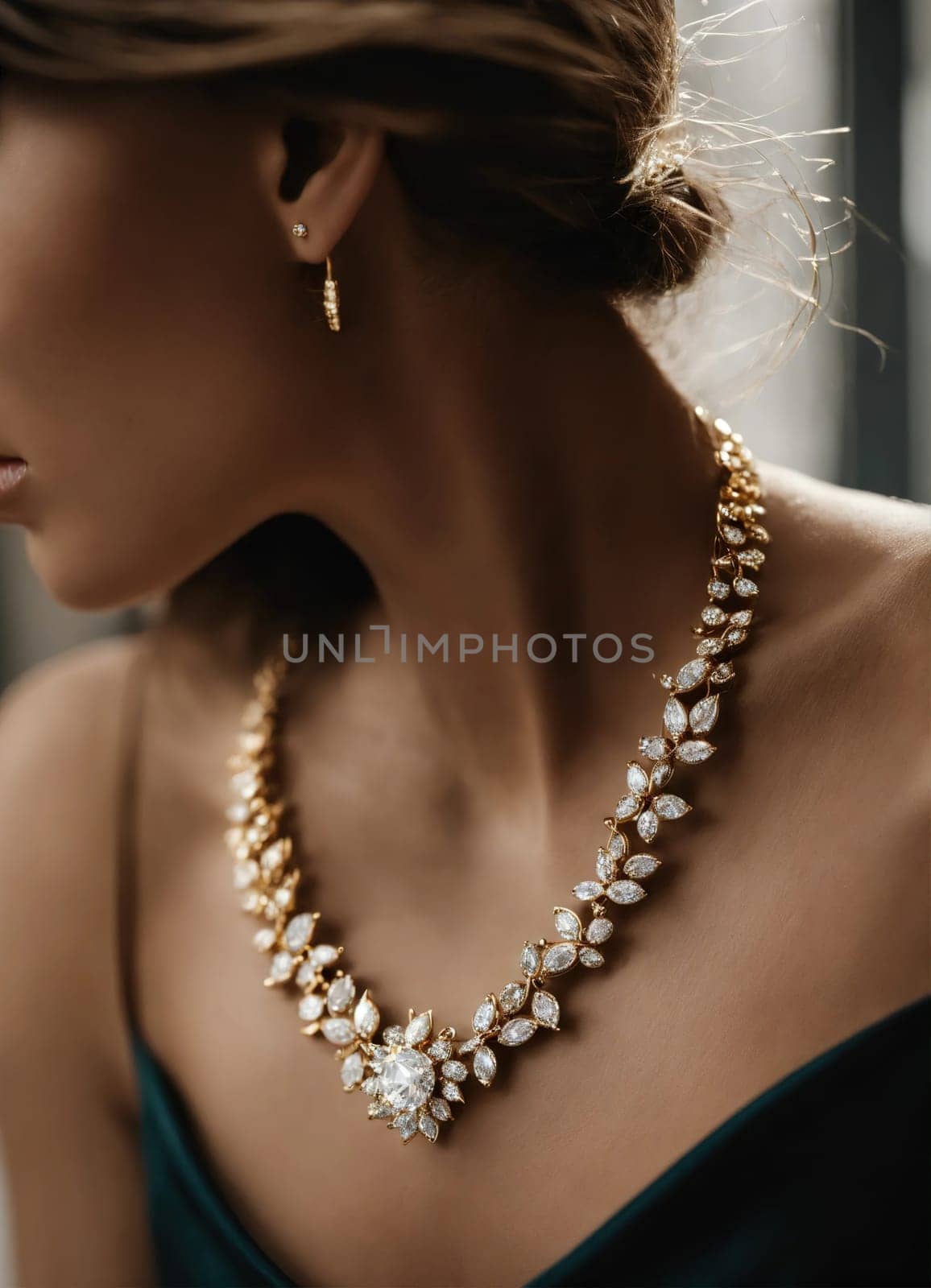 Diamond jewelry luxury and fashion jewelry. ai generative.