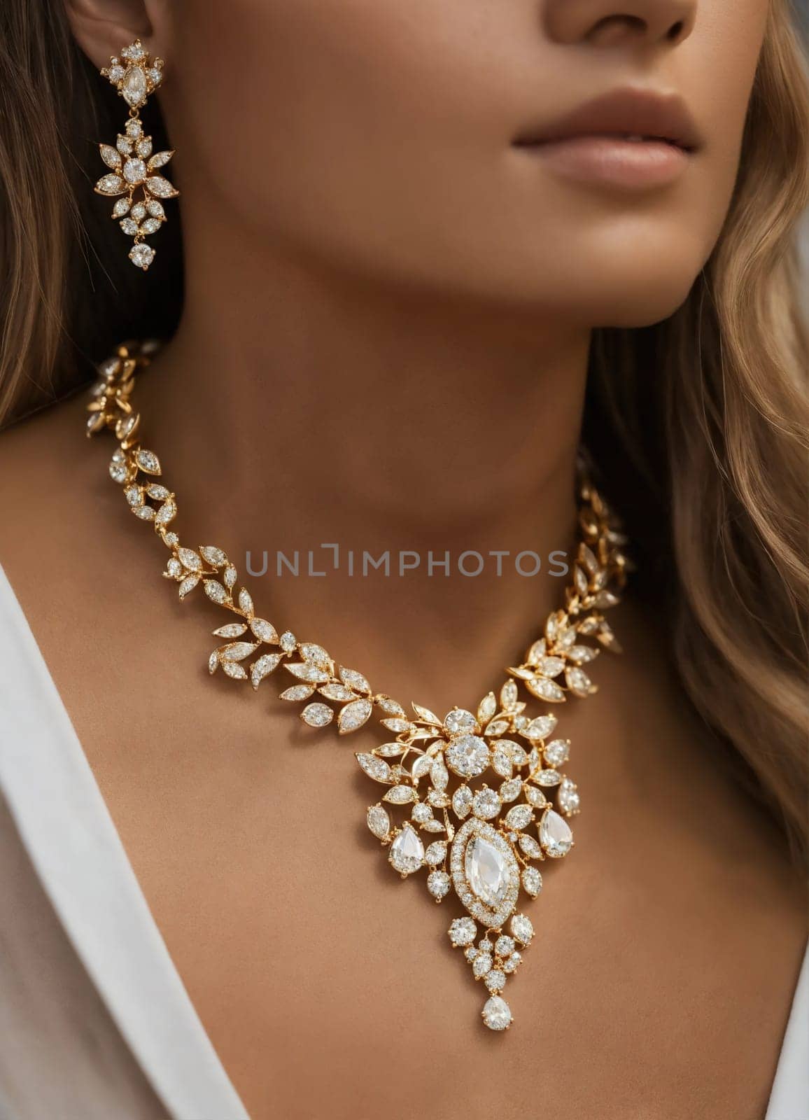 Diamond jewelry luxury and fashion jewelry. ai generative.