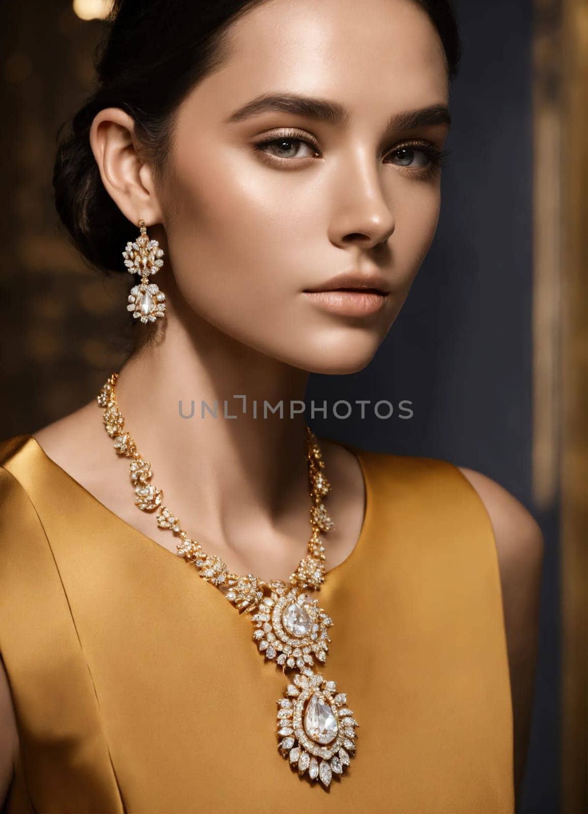 Diamond jewelry luxury and fashion jewelry. ai generative.