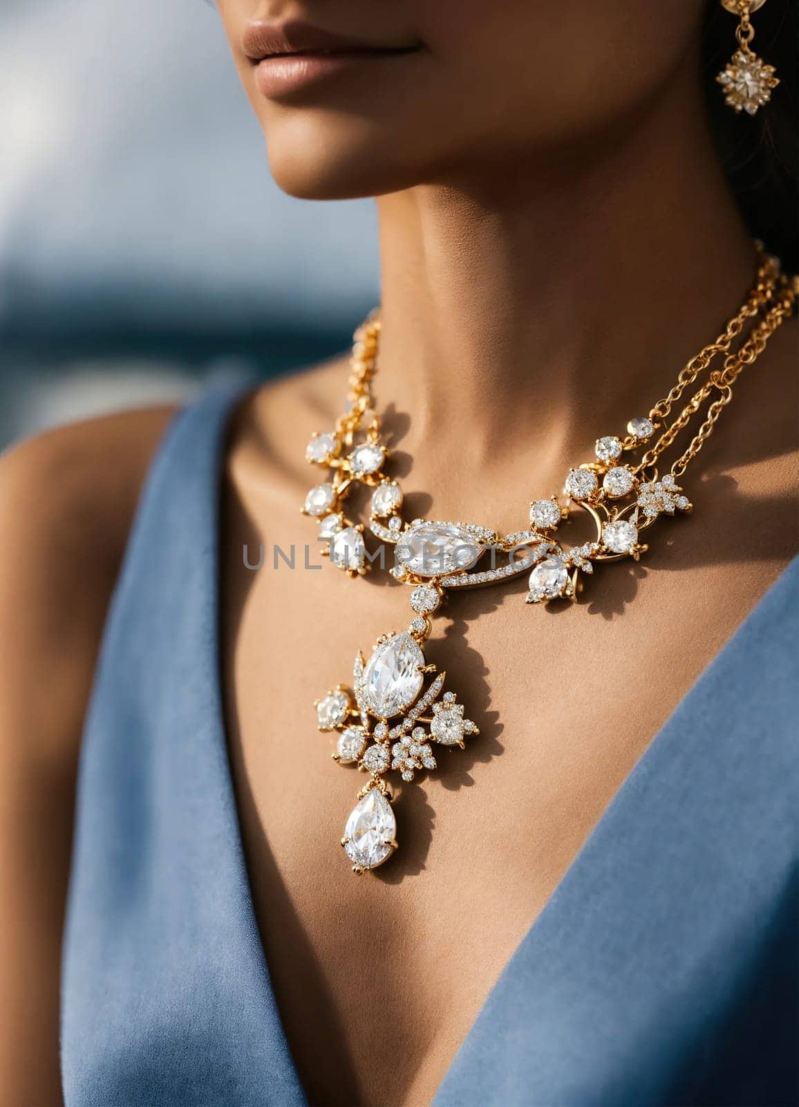 Diamond jewelry luxury and fashion jewelry. ai generative.
