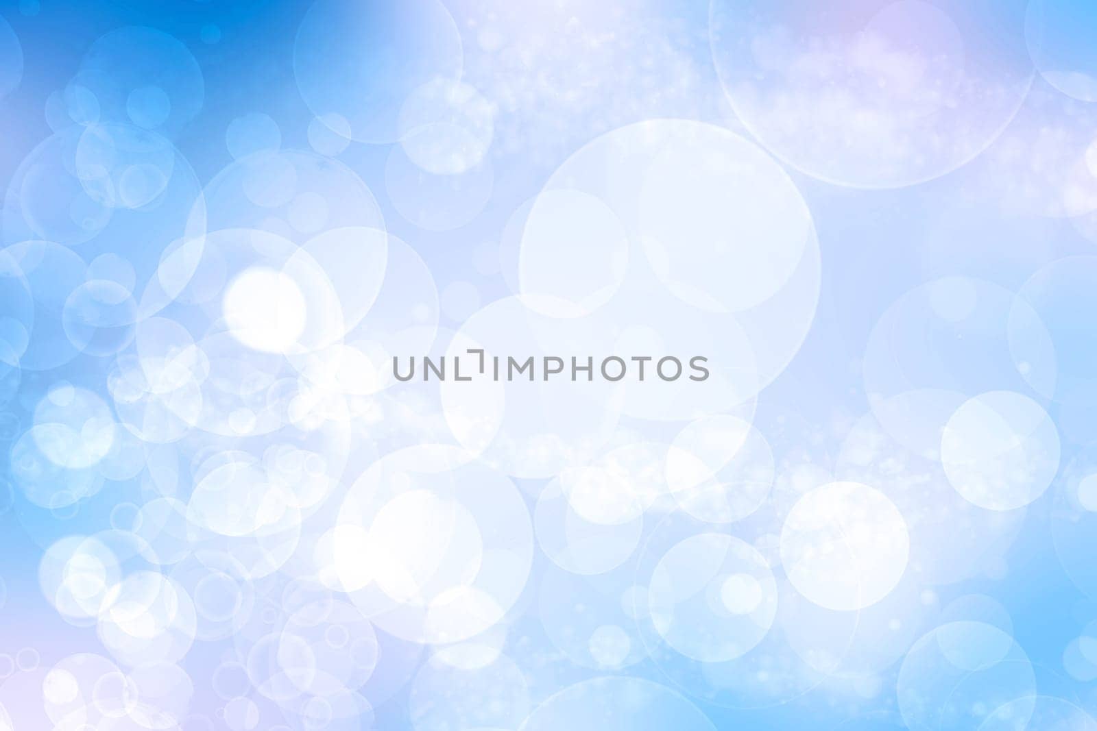 Abstract blurred fresh vivid spring summer light delicate pastel blue pink white bokeh background texture with bright circular soft color lights. Beautiful backdrop illustration.