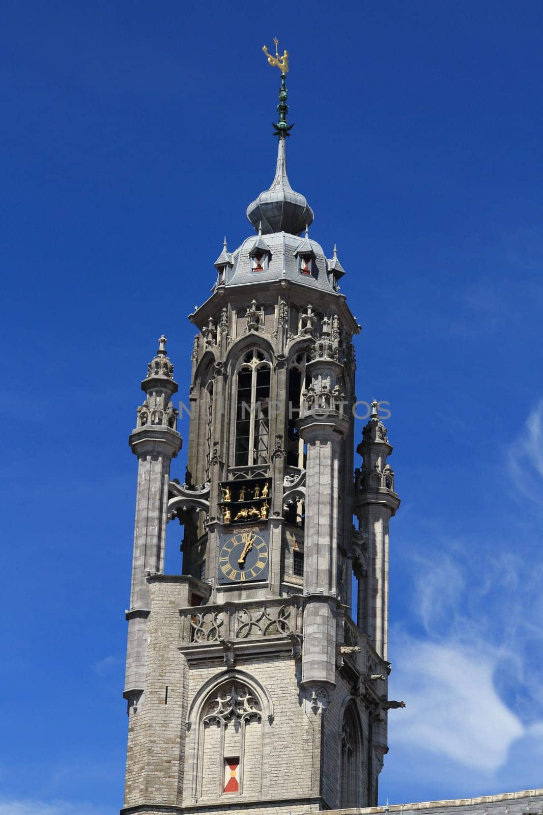 The Town Hall of Middelburg, Netherlands blue Sky in Background