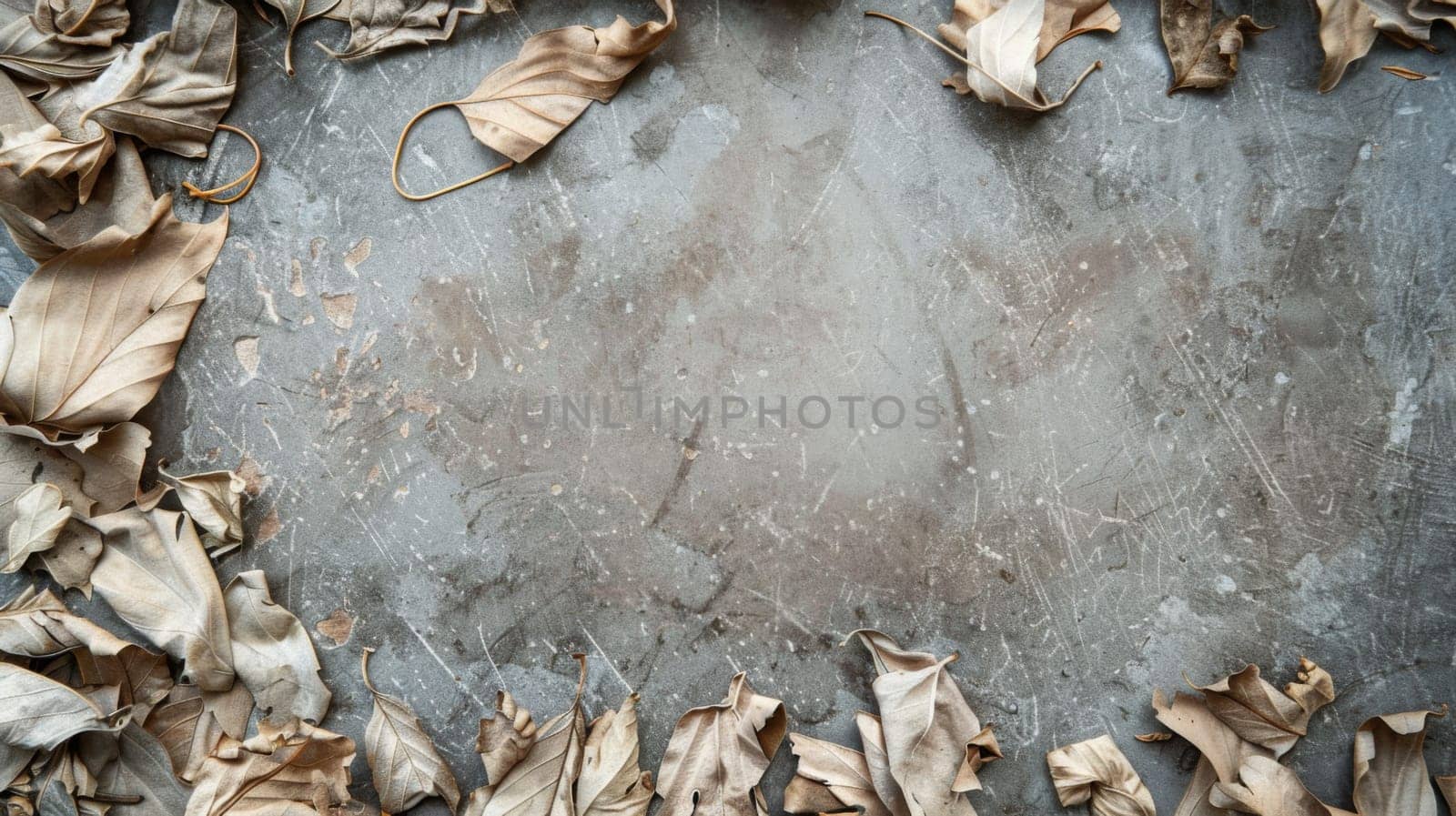 A collection of various leaves scattered and piled on the ground, creating a natural carpet of foliage.