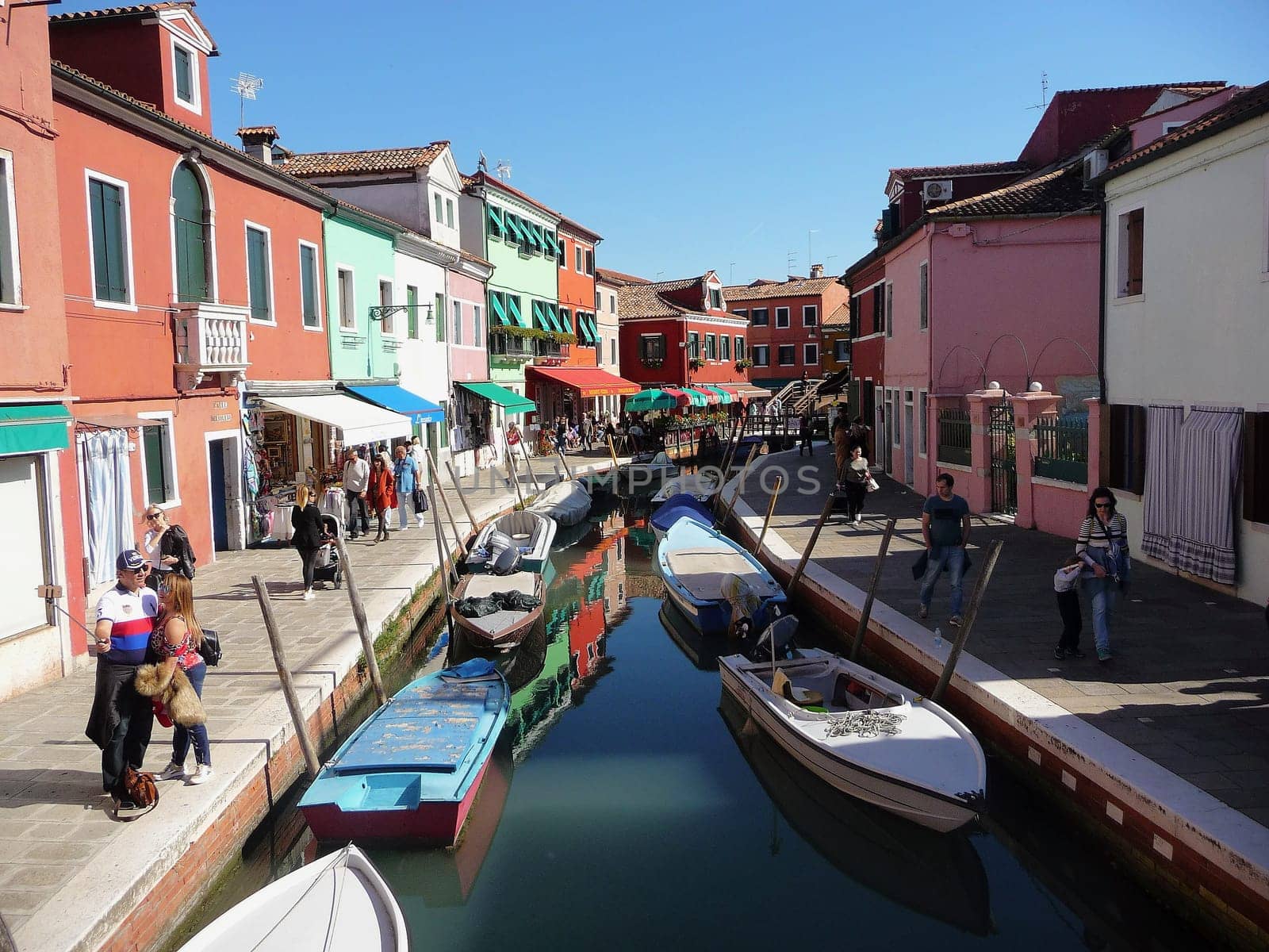 Burano, Italy October 11, 2019: Burano is an island in the Venetian Lagoon, northern Italy, near Torcello at the northern end of the lagoon