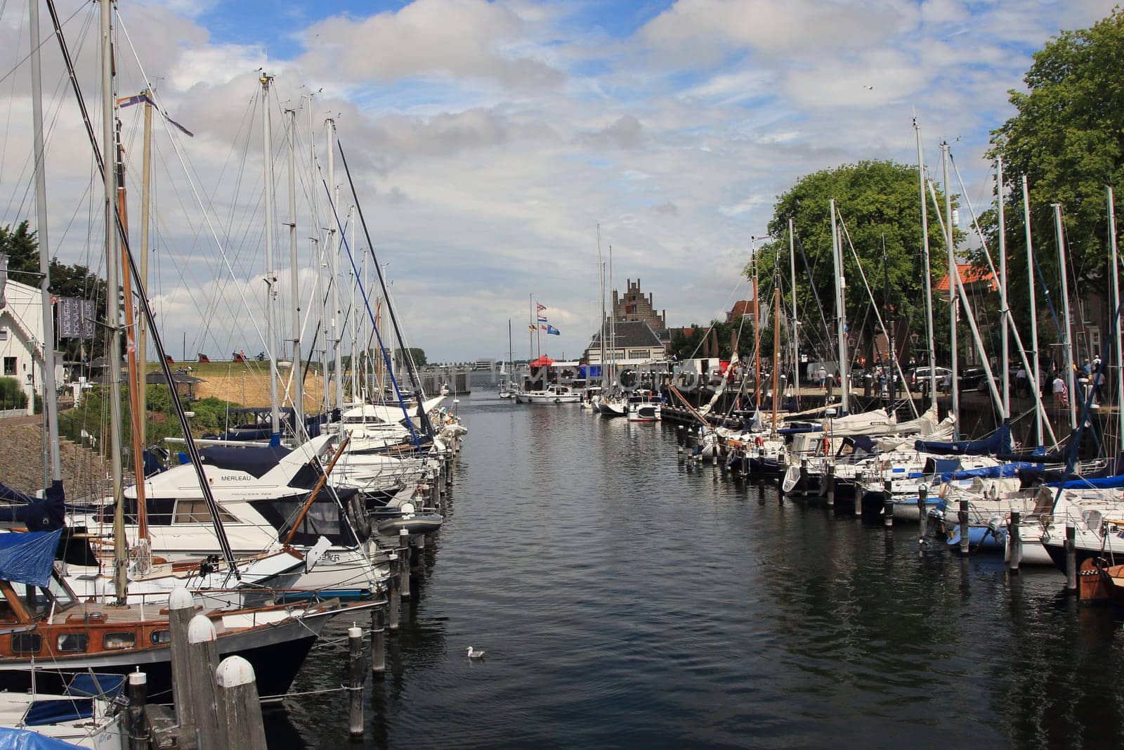 Veere, Netherlands July 6, 2019: Veere is a municipality with a population of 22,000 and a town with a population of 1,500 in the southwestern Netherlands, in the region of Walcheren in the province of Zeeland.