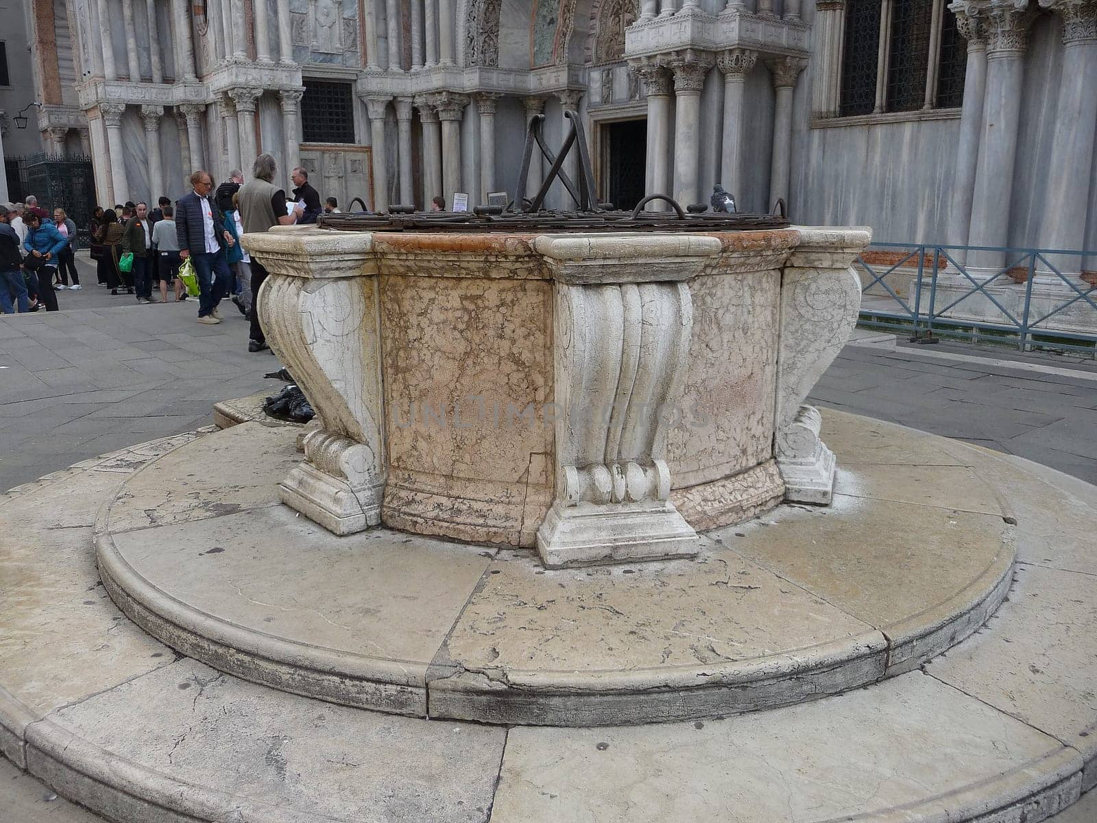 Venice, Italy October 10, 2019: the Patriarchal Cathedral Basilica of Saint Mark, commonly known as St Mark's Basilica, is the cathedral church of the Roman Catholic Archdiocese of Venice, northern Italy.