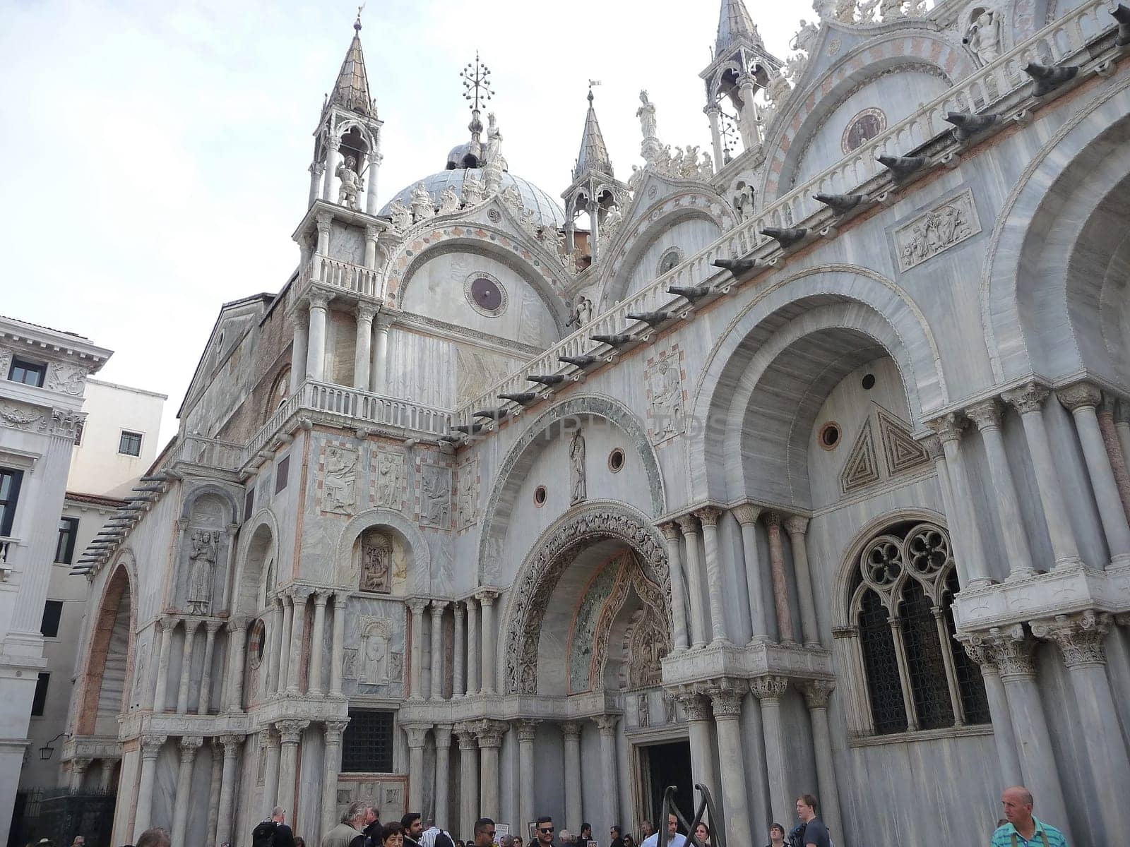 Venice, Italy October 10, 2019: the Patriarchal Cathedral Basilica of Saint Mark, commonly known as St Mark's Basilica, is the cathedral church of the Roman Catholic Archdiocese of Venice, northern Italy.