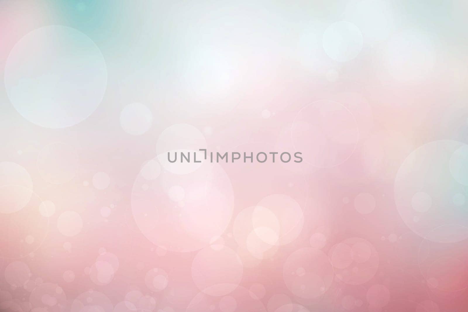 Abstract blurred fresh vivid spring summer light delicate yellow pink green orange bokeh background texture with bright circular soft color lights. Beautiful backdrop illustration.