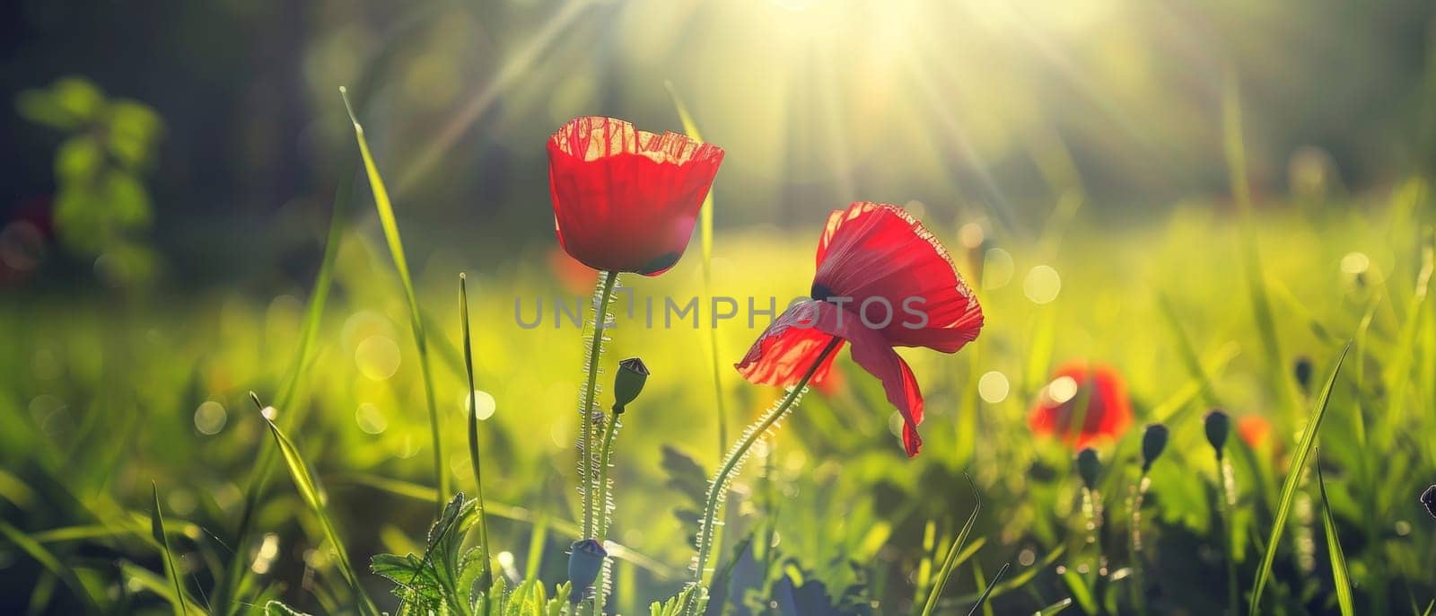 A single red poppy, illuminated by sunlight, stands as a poignant emblem of Memorial Day, honoring the service and sacrifice of many