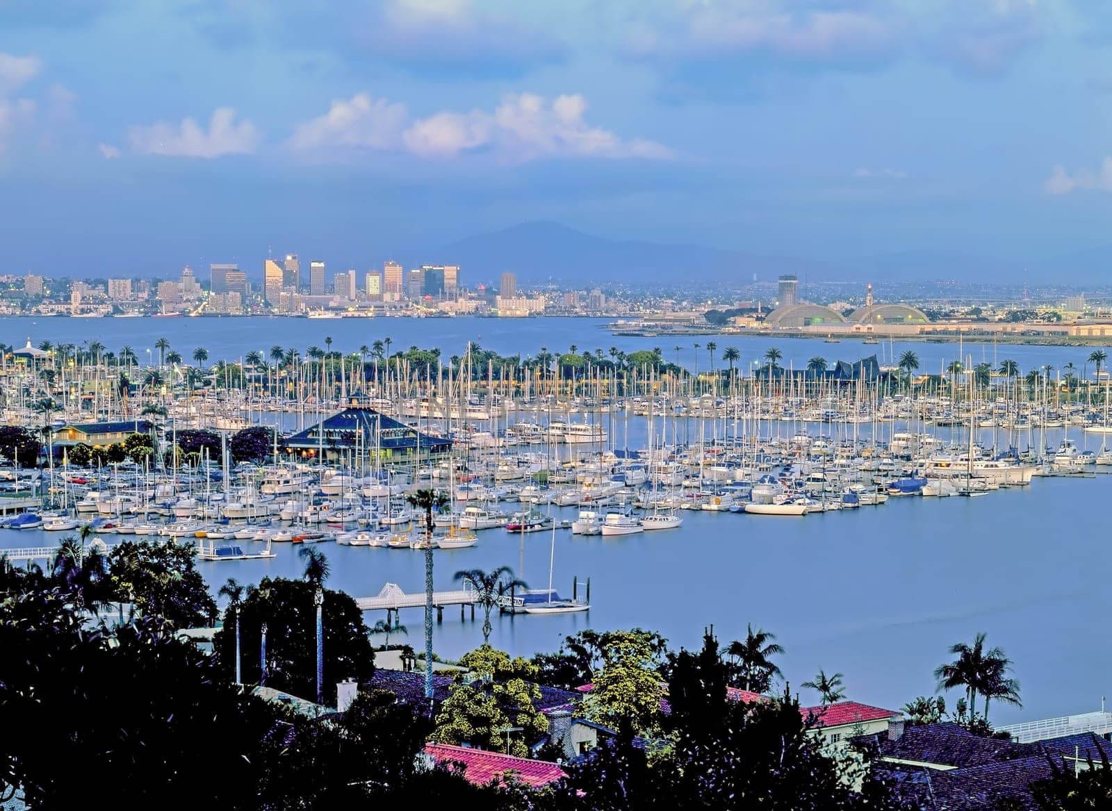 Downtown Sand Diego with Shelter Island, California