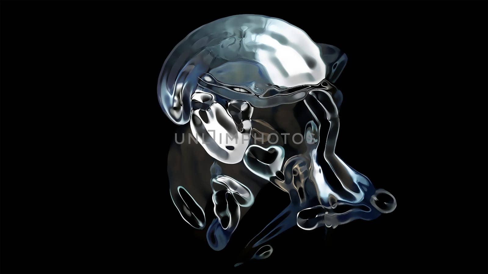 Digital Render Transparent Abstract Fun Jellyfish