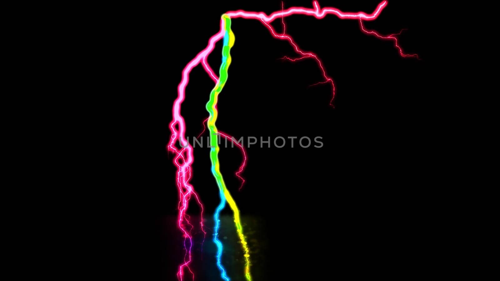 Digital Rendering Lighting Strike Electric Charge