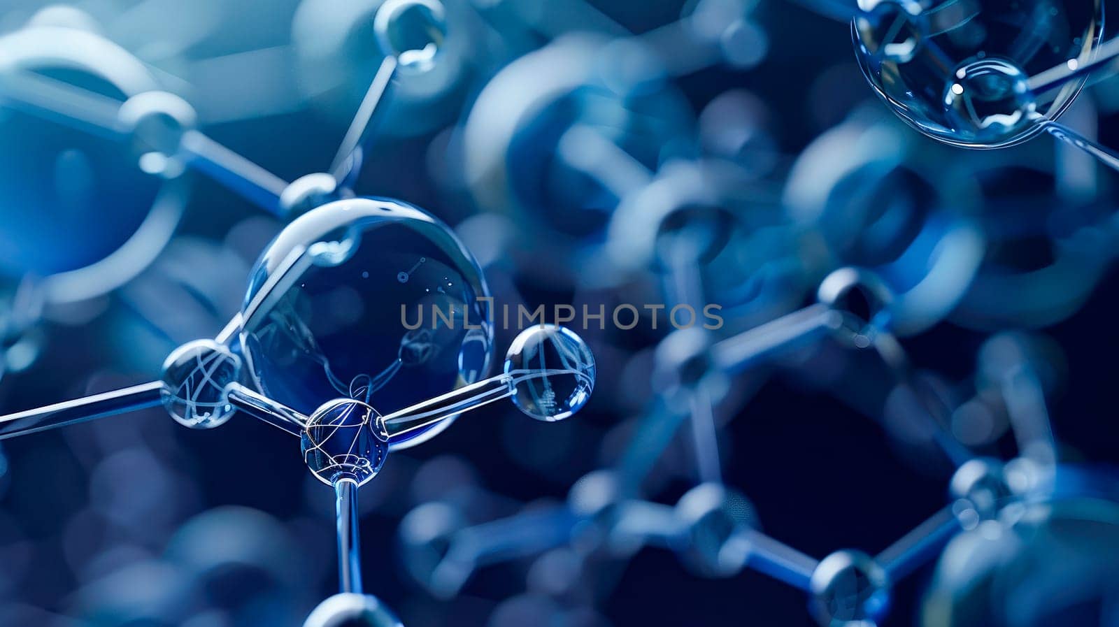 Molecular structure background. Medical, science and technology concept. AI generated