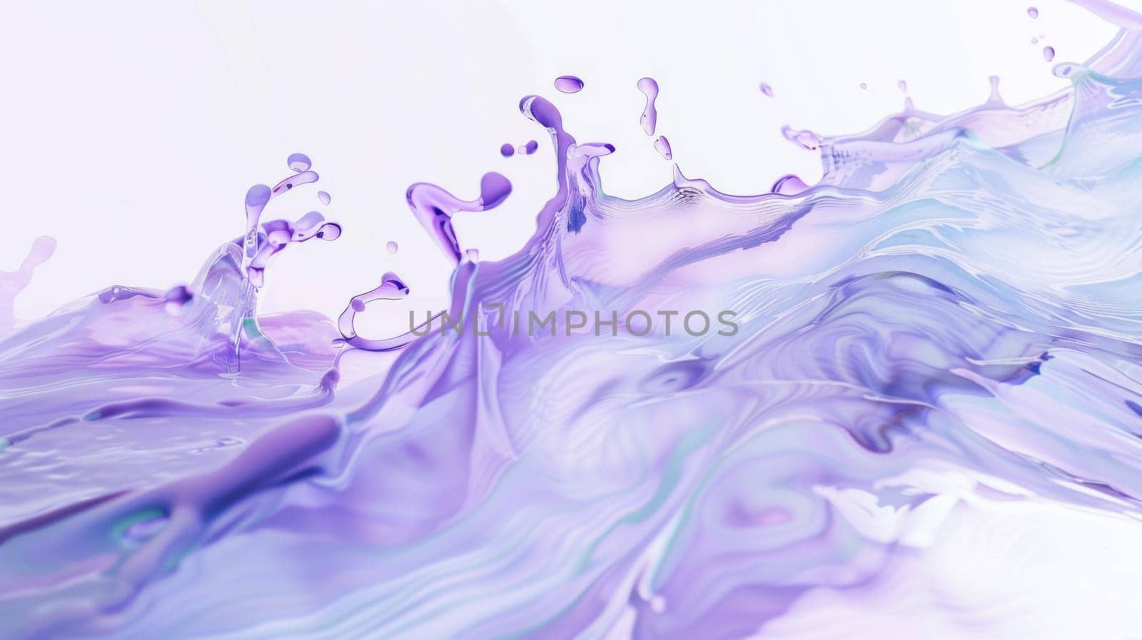 This close-up shot showcases a swirling mixture of blue and purple liquids. The colors blend seamlessly, creating a mesmerizing fluid pattern. The vibrant hues create a dynamic visual display.
