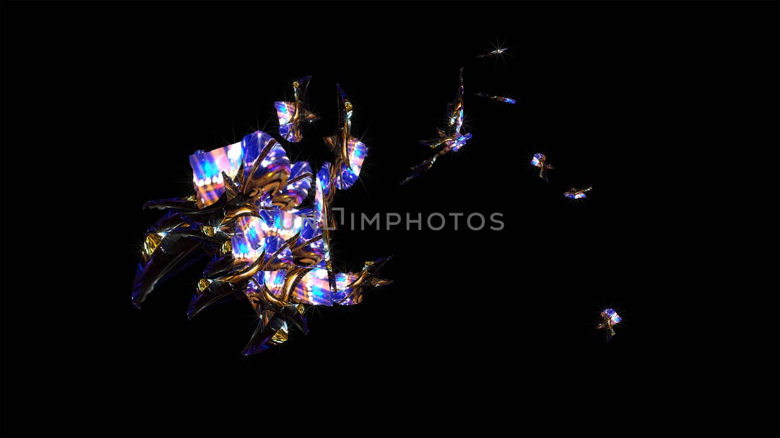 3D Rendered Abstract Illustration Light Movement