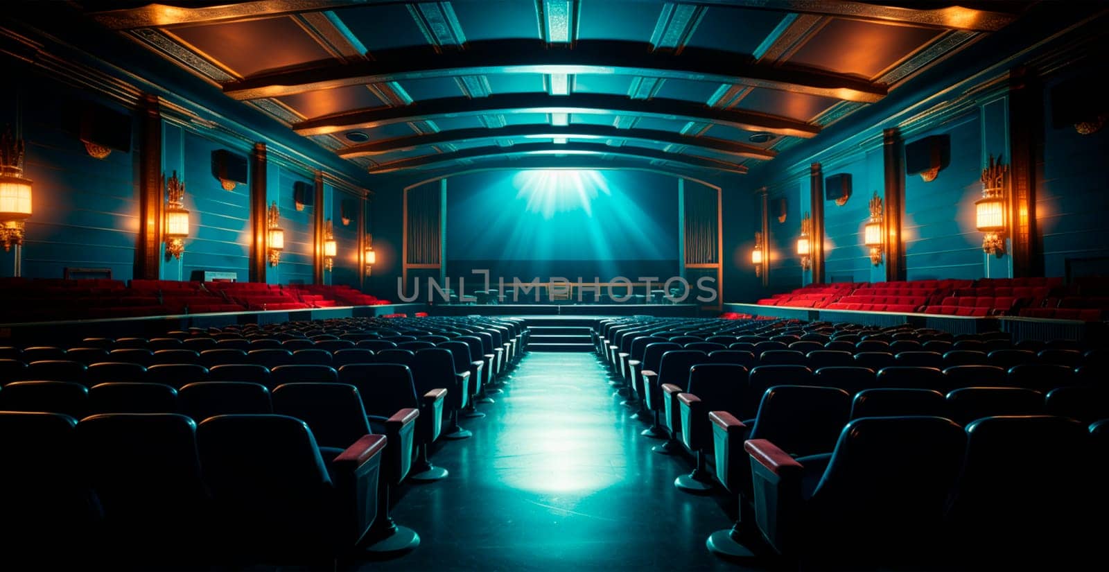 Bolshoi Theater of Drama and Comedy, performance on stage, cultural leisure for the family AI generated image