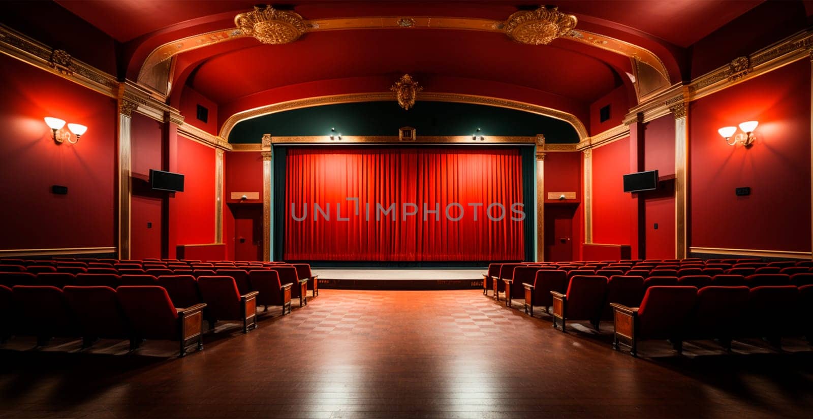 Bolshoi Theater of Drama and Comedy, performance on stage, cultural leisure for the family AI generated image