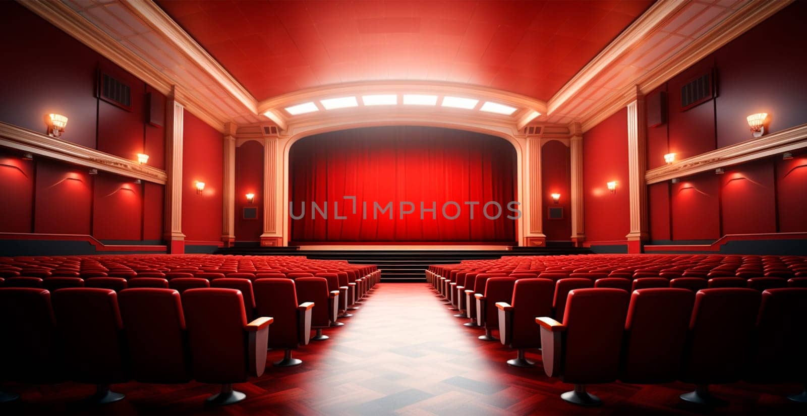Bolshoi Theater of Drama and Comedy, performance on stage, cultural leisure for the family AI generated image