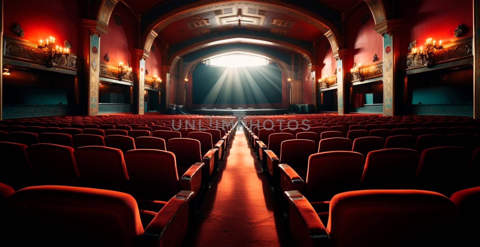 Bolshoi Theater of Drama and Comedy, performance on stage, cultural leisure for the family AI generated image