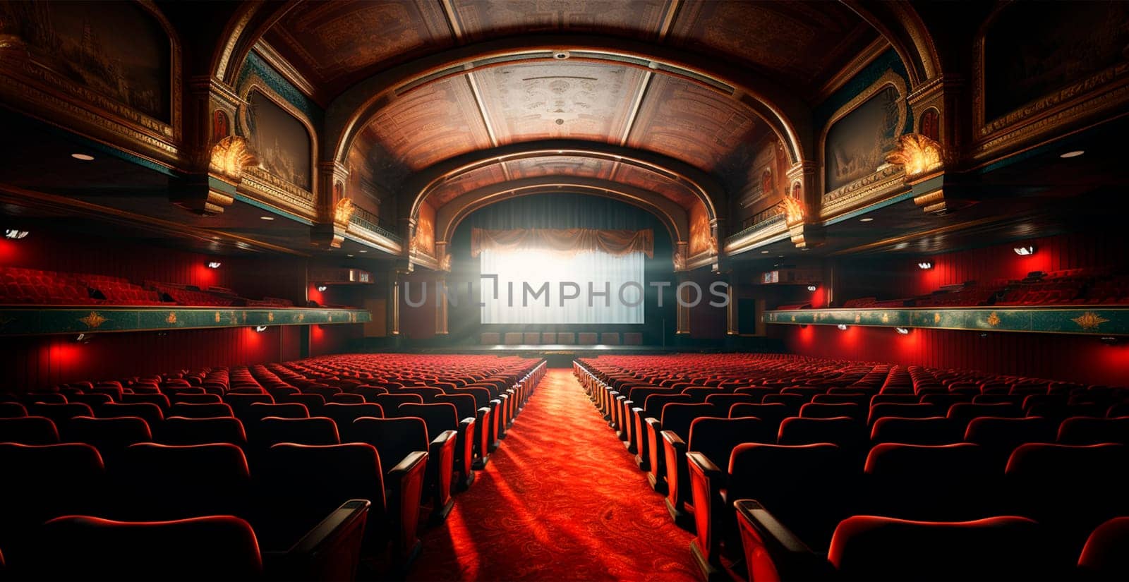 Bolshoi Theater of Drama and Comedy, performance on stage, cultural leisure for the family AI generated image