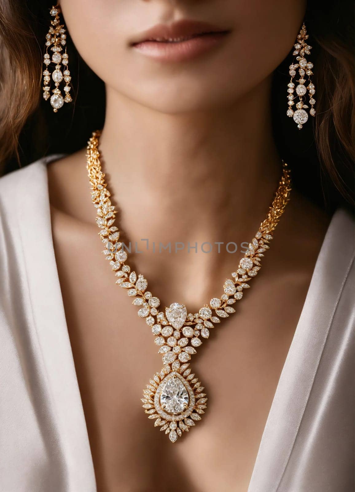 Diamond jewelry luxury and fashion jewelry. ai generative.