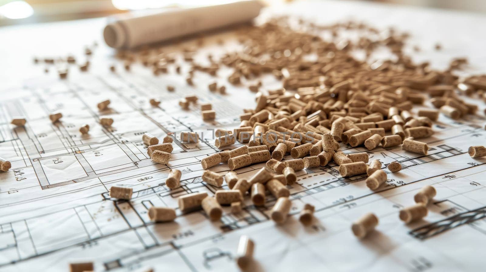 Explore the renewable energy landscape with this stock photo showcasing wood pellets, a clean and regenerative source of biofuel. Modern and eco-friendly, these pellets represent a sustainable solution for reducing carbon emissions and promoting a greener future.
