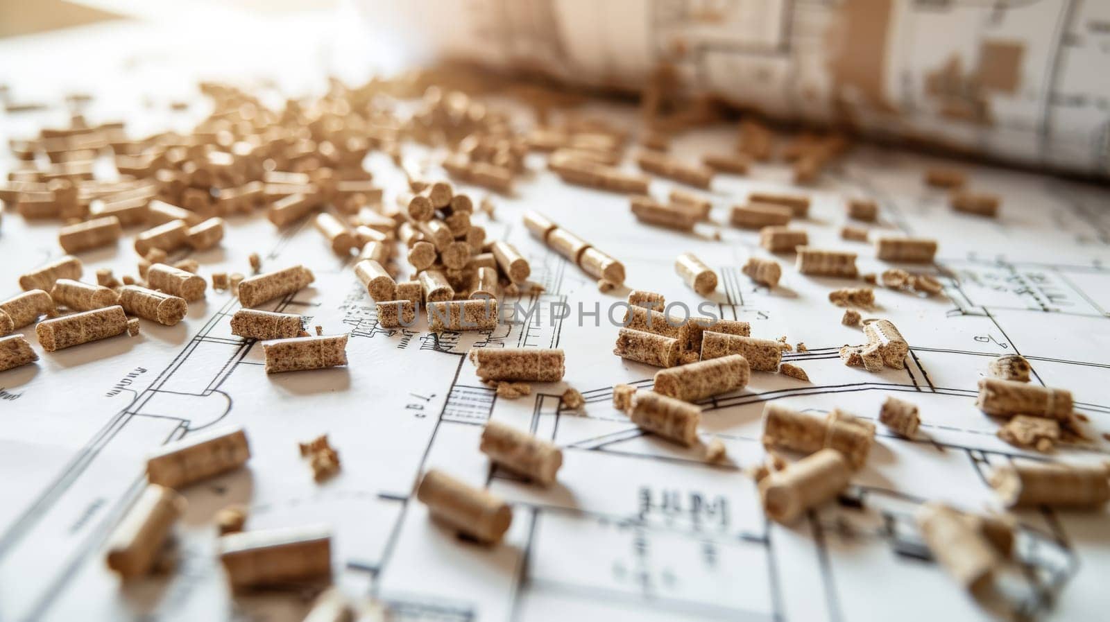 Explore the renewable energy landscape with this stock photo showcasing wood pellets, a clean and regenerative source of biofuel. Modern and eco-friendly, these pellets represent a sustainable solution for reducing carbon emissions and promoting a greener future.