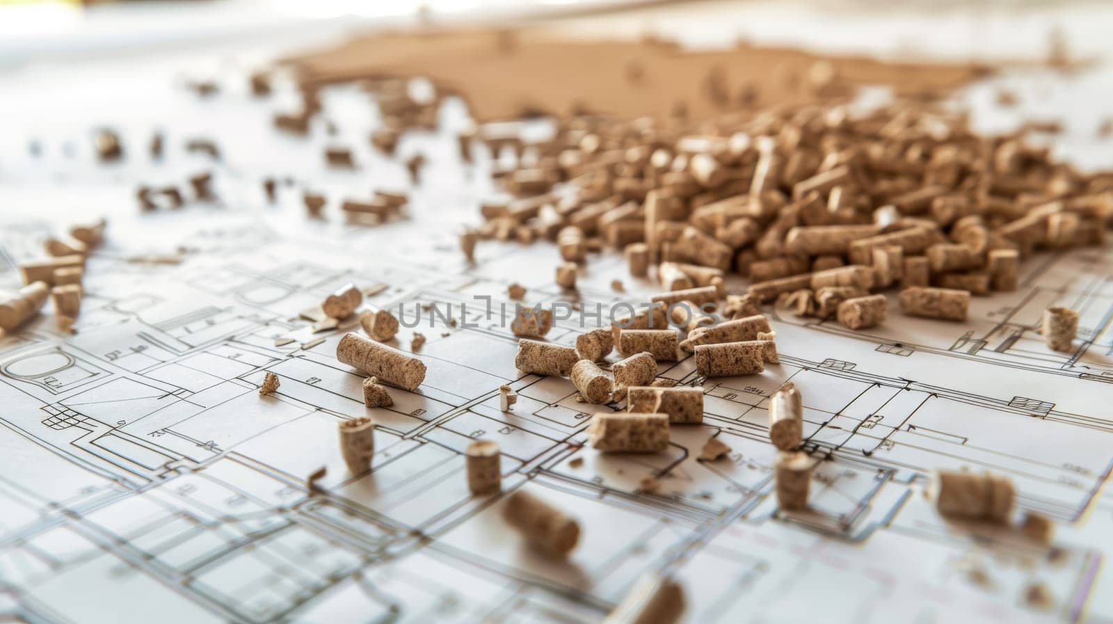 Explore the renewable energy landscape with this stock photo showcasing wood pellets, a clean and regenerative source of biofuel. Modern and eco-friendly, these pellets represent a sustainable solution for reducing carbon emissions and promoting a greener future.