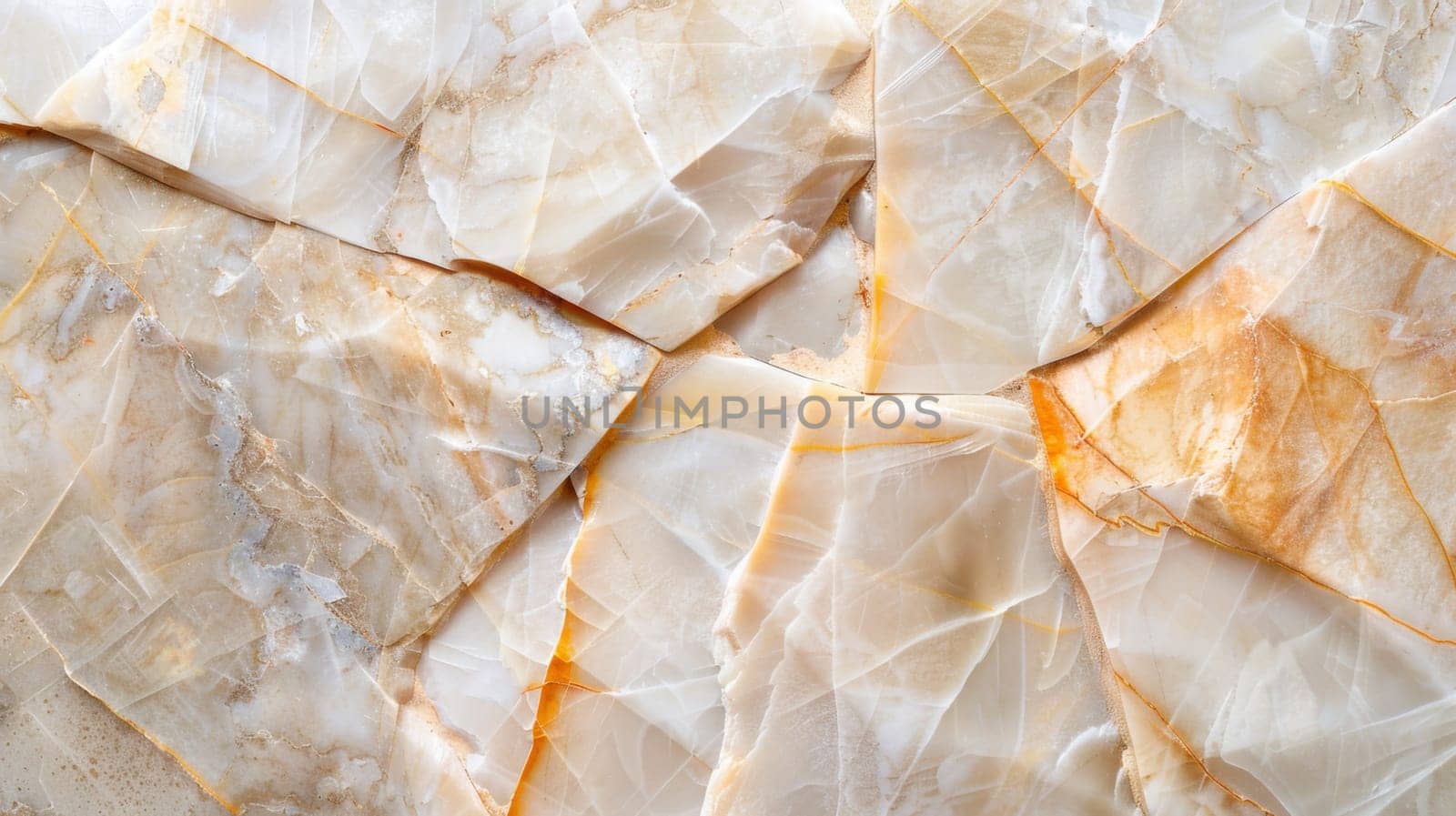 This close up view showcases the intricate patterns and texture of a marble surface. The smooth, polished finish reflects light, revealing the unique veining and color variation of the marble.