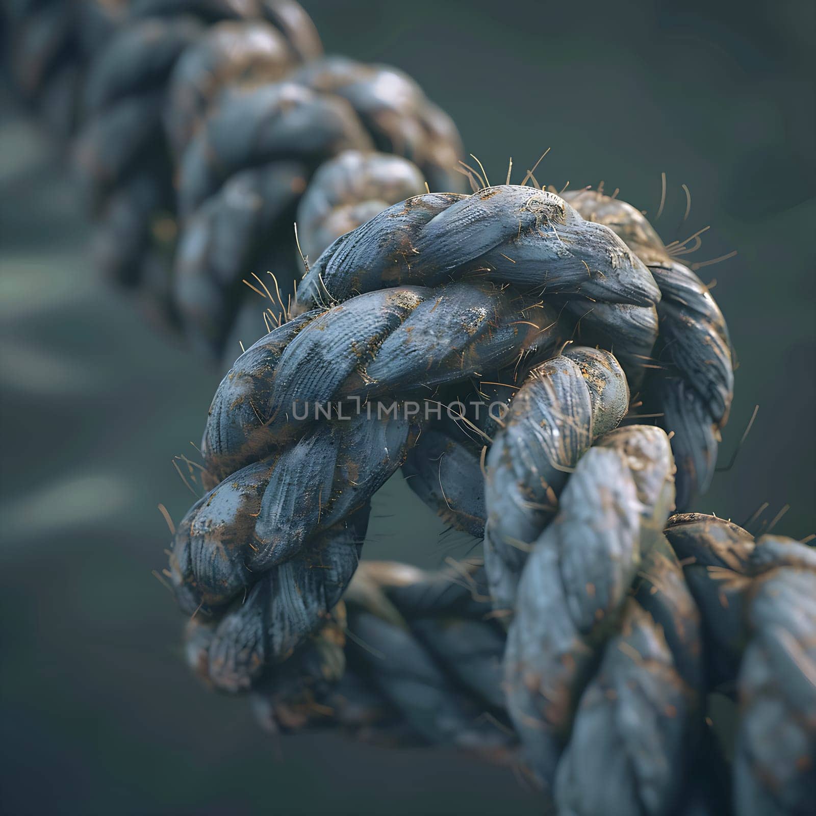 Close-up of a rope with knots generated by artificial intelligence