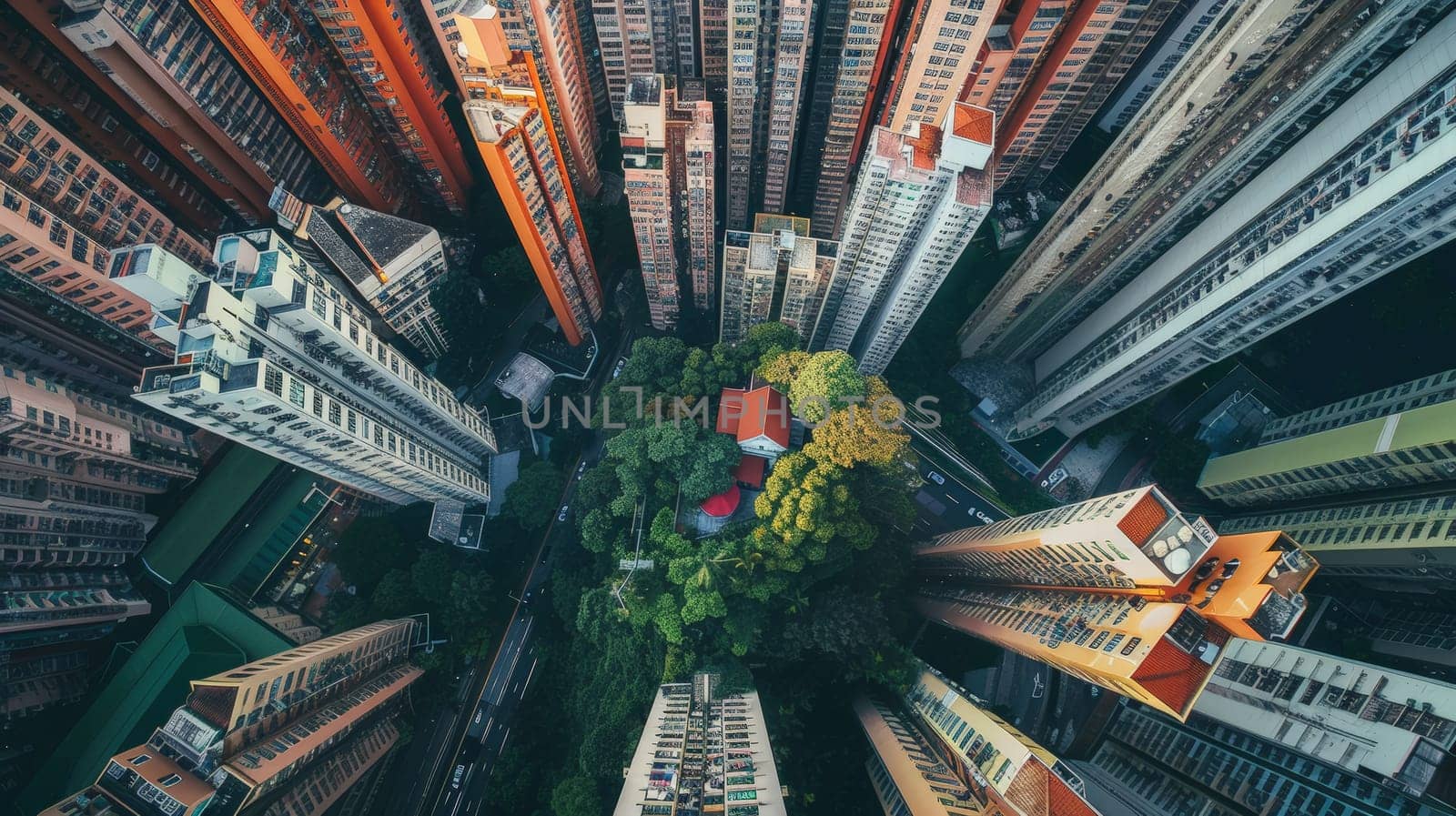 Discover the tranquil haven of a small house nestled within the bustling cityscape, its garden oasis a sanctuary amidst towering skyscrapers. This captivating juxtaposition symbolizes the harmonious coexistence of nature and urban life, offering a glimpse of respite in the heart of the metropolis.
