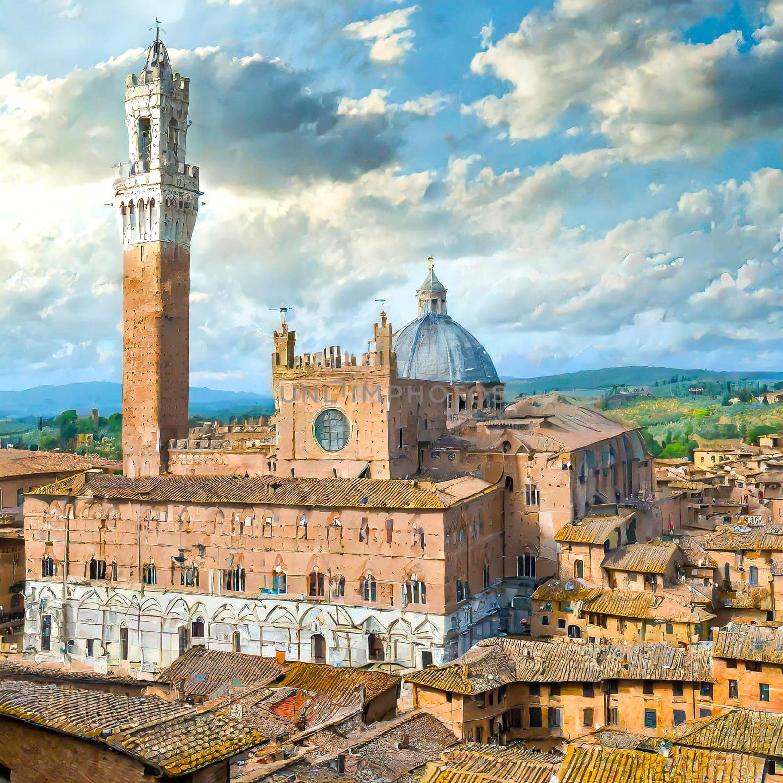 Generative Image Of Siena Italy