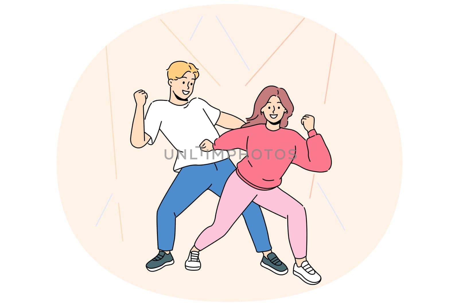 Smiling woman open box full of lightbulbs generate creative business ideas. Happy female share innovative thoughts. Innovation concept. Vector illustration.
