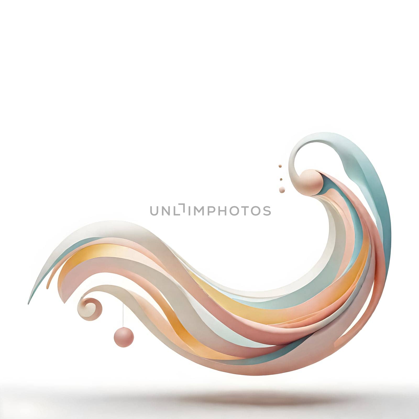 AI generated of a colorful design of a wave that is on a white background