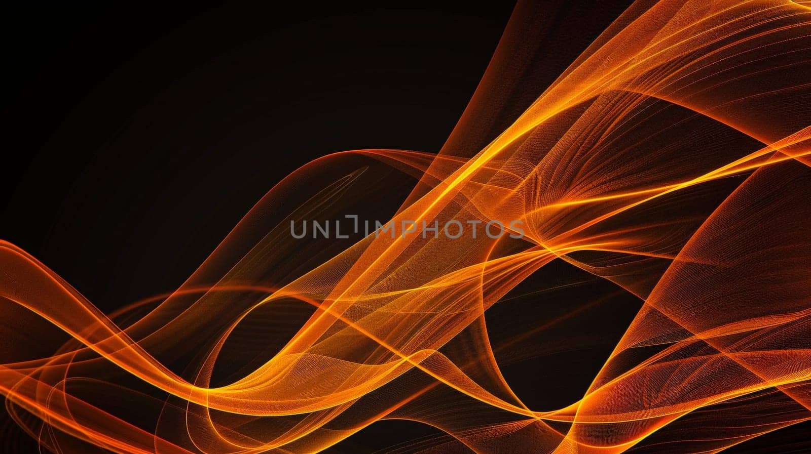 Immerse yourself in the dynamic energy of abstract circle lines, forming a vibrant orange wave against a stark black background. This vector illustration encapsulates the essence of technology, science, music, and modernity, offering a visual symphony of innovation and creativity.