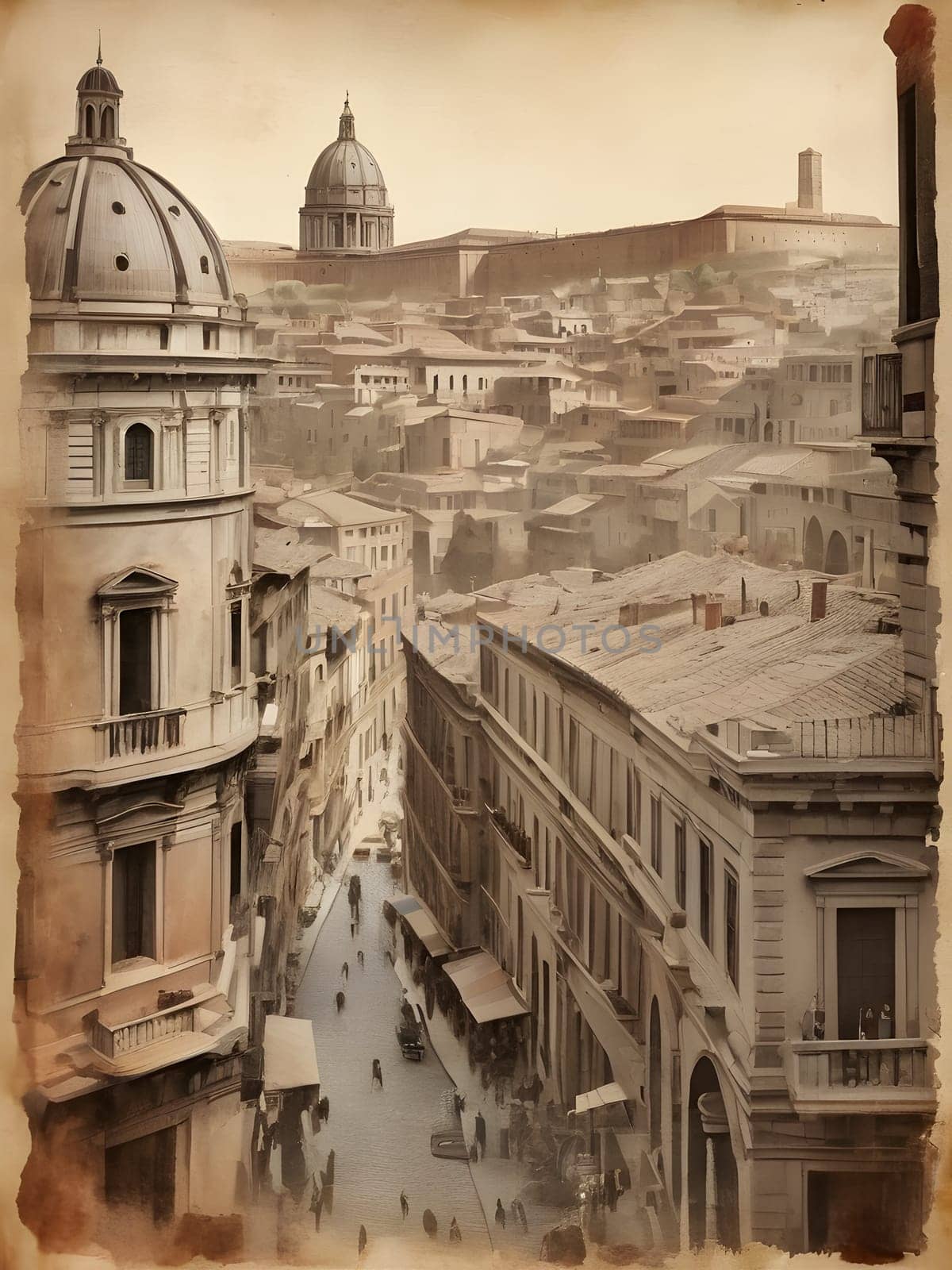 Vintage travel poster of Rome Italy