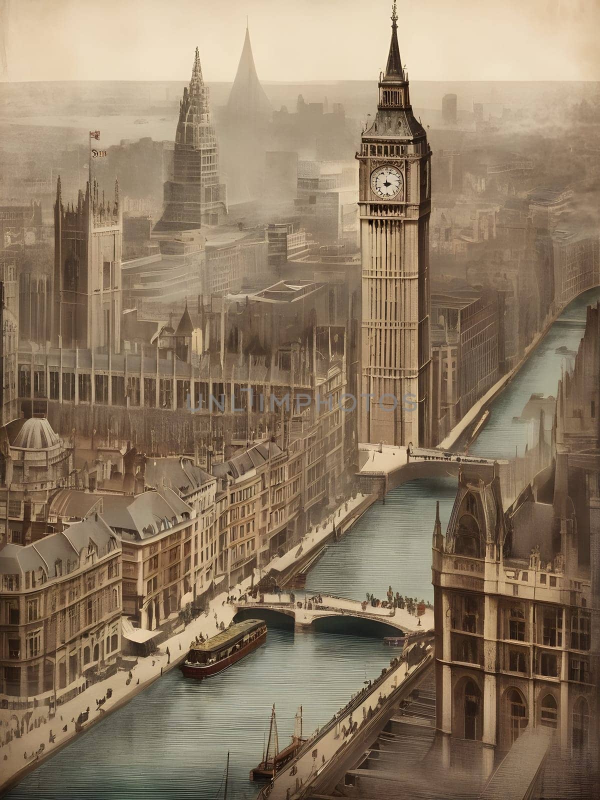 Vintage travel poster of London