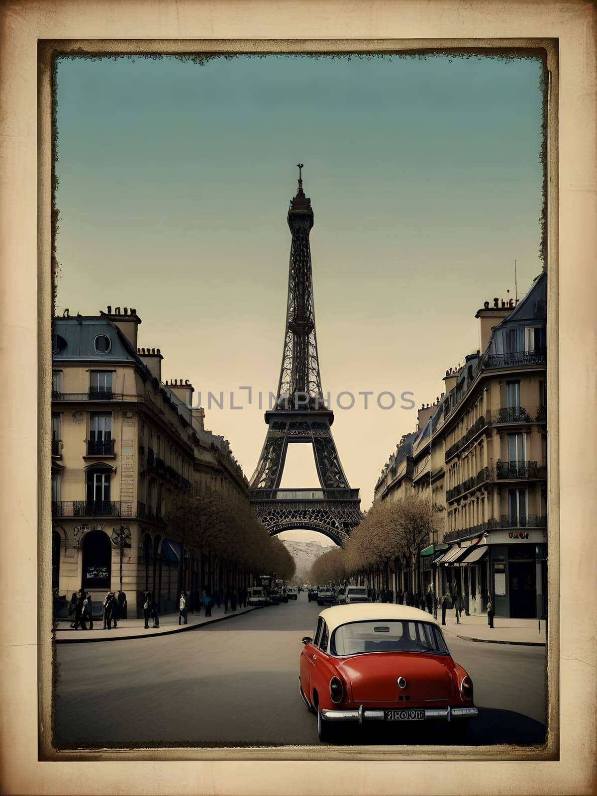 Vintage travel poster of Paris