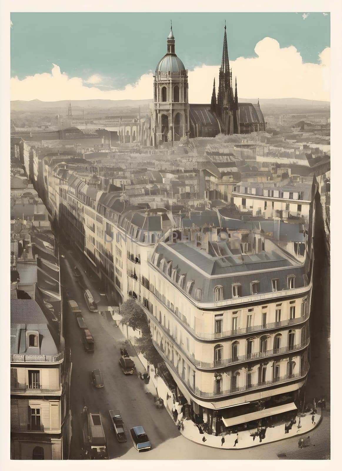 Vintage travel poster of Paris