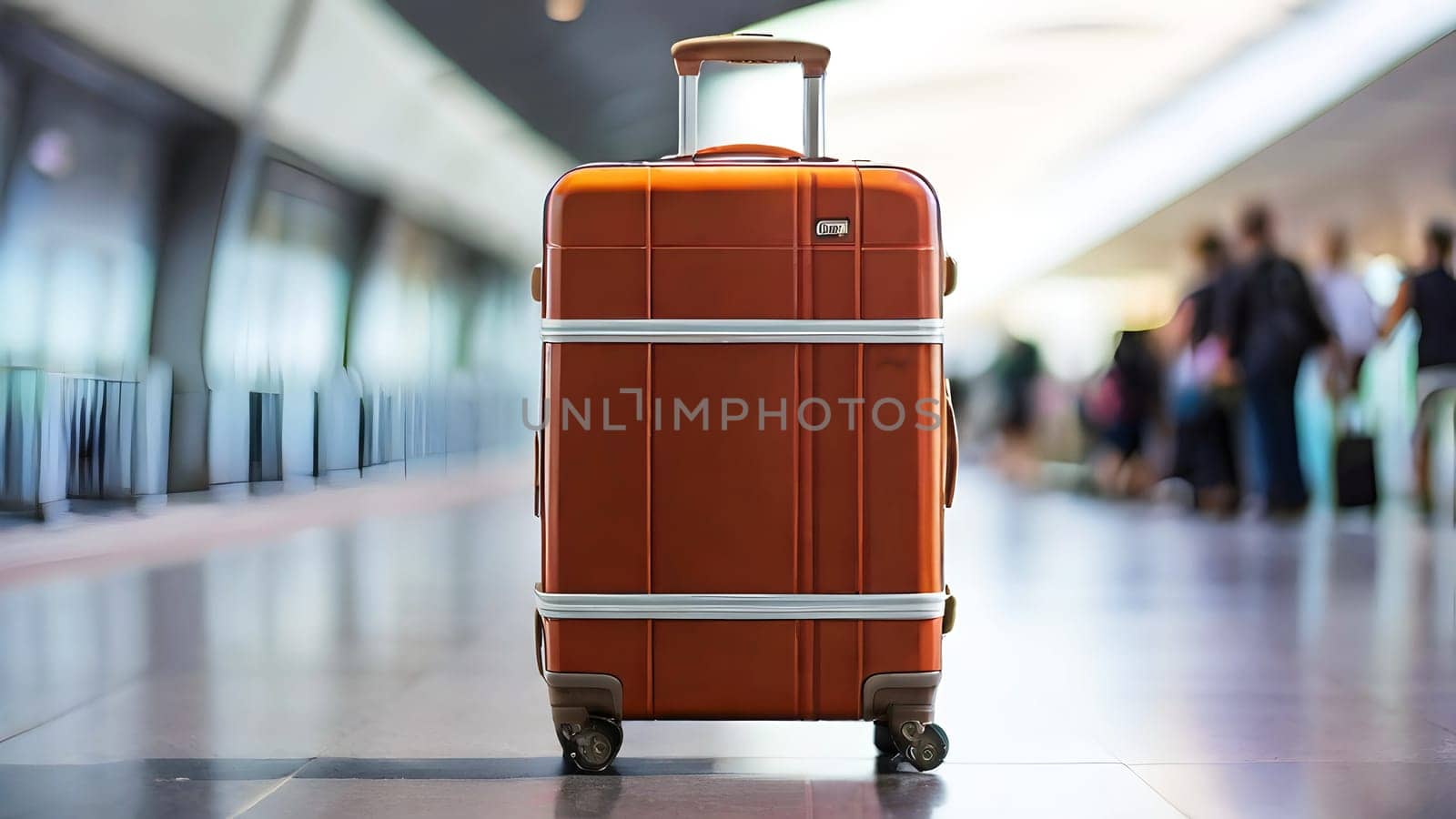 Travel luggage suitcase in the airport