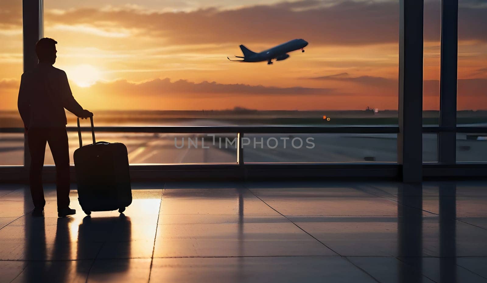 Travel luggage suitcase in the airport