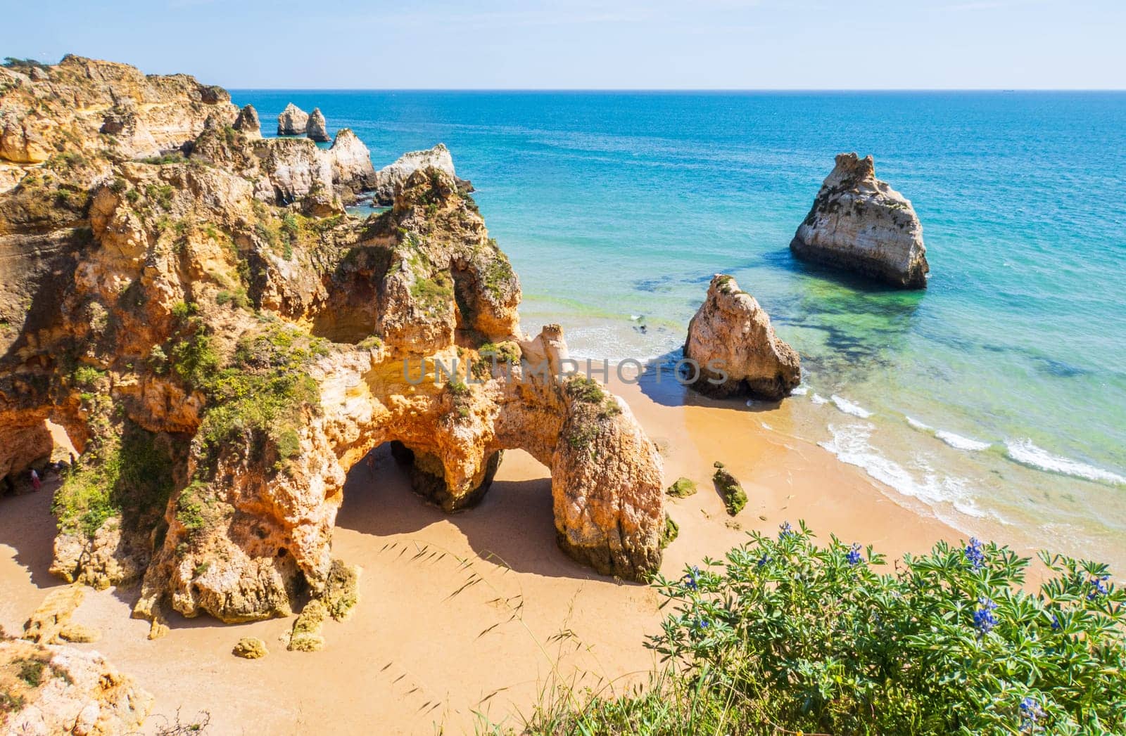 Praia dos Três Irmãos is one of the most beautiful beaches in the area of Portimão, Algarve, Portugal