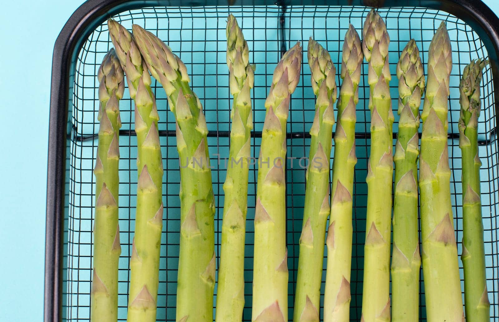Green asparagus sprout, healthy vegetable diet, gourmet cuisine food, cooking a vegan meal