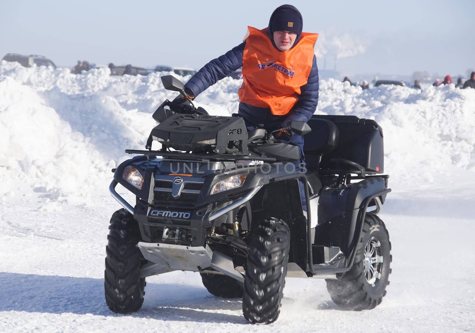 Russia, Volgodonsk - January 18, 2015 Racing ATV Rally cross-country
