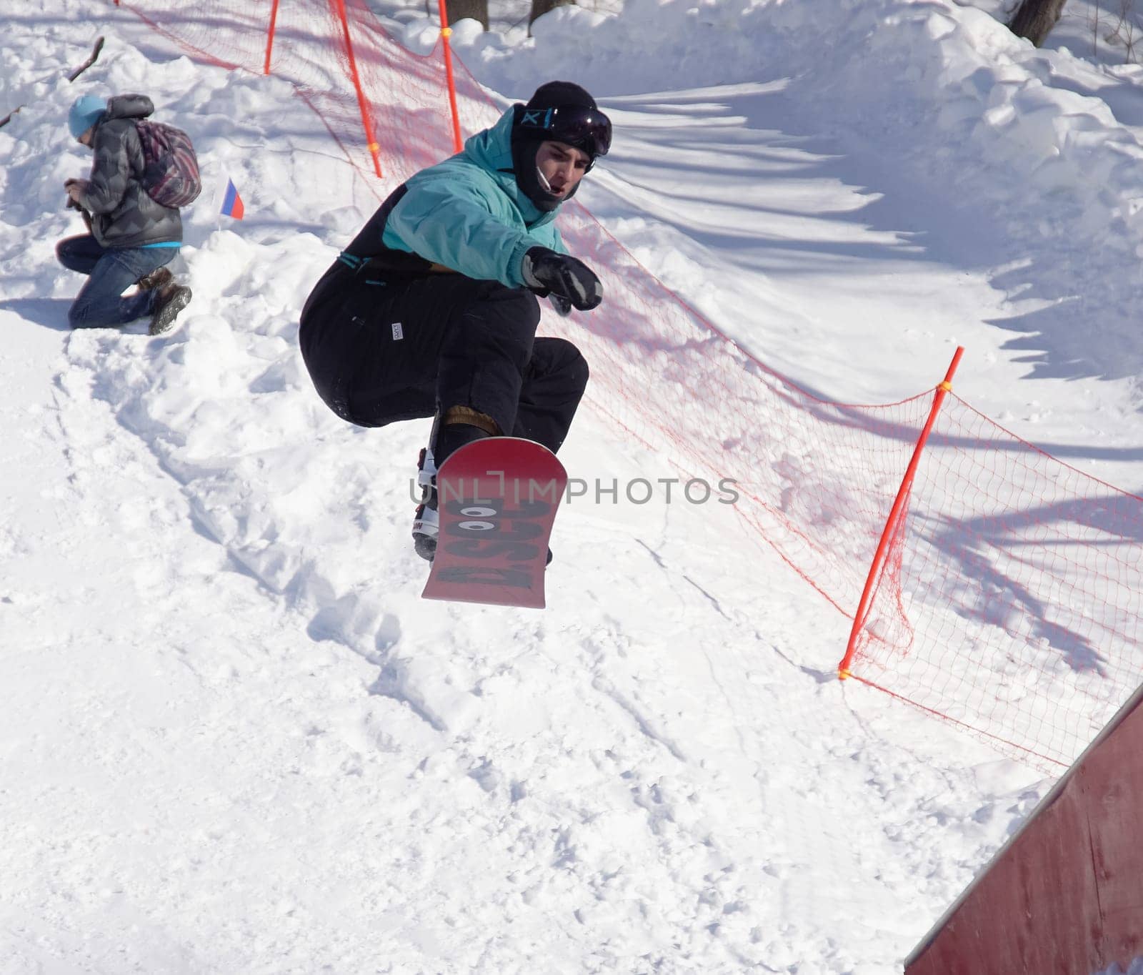 Russia, Volgodonsk - January 18, 2015: SkiingTraining ride on skis Winter sport